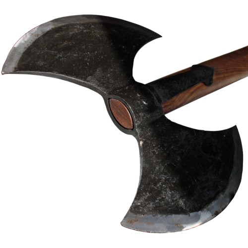 Haller, powerful double axe, total length: approx. 90 cm